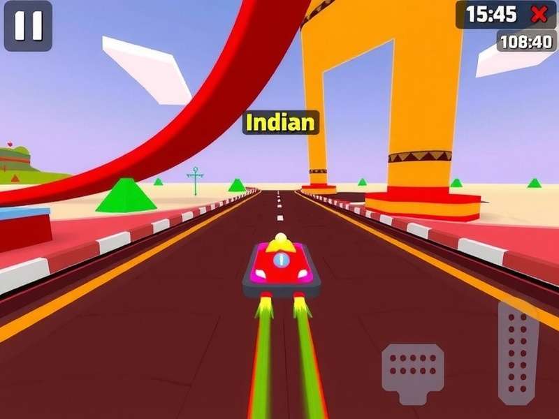 Swift Sprint Stars Main Gameplay Swift Sprint Stars gameplay screenshot showing a colorful racing track with Indian-themed elements